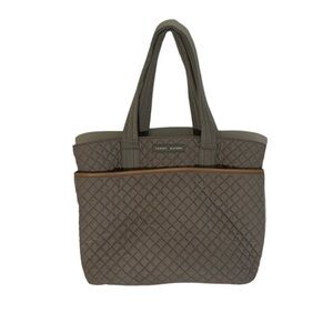 Tommy Hilfiger quilted tote bag olive taupe tan